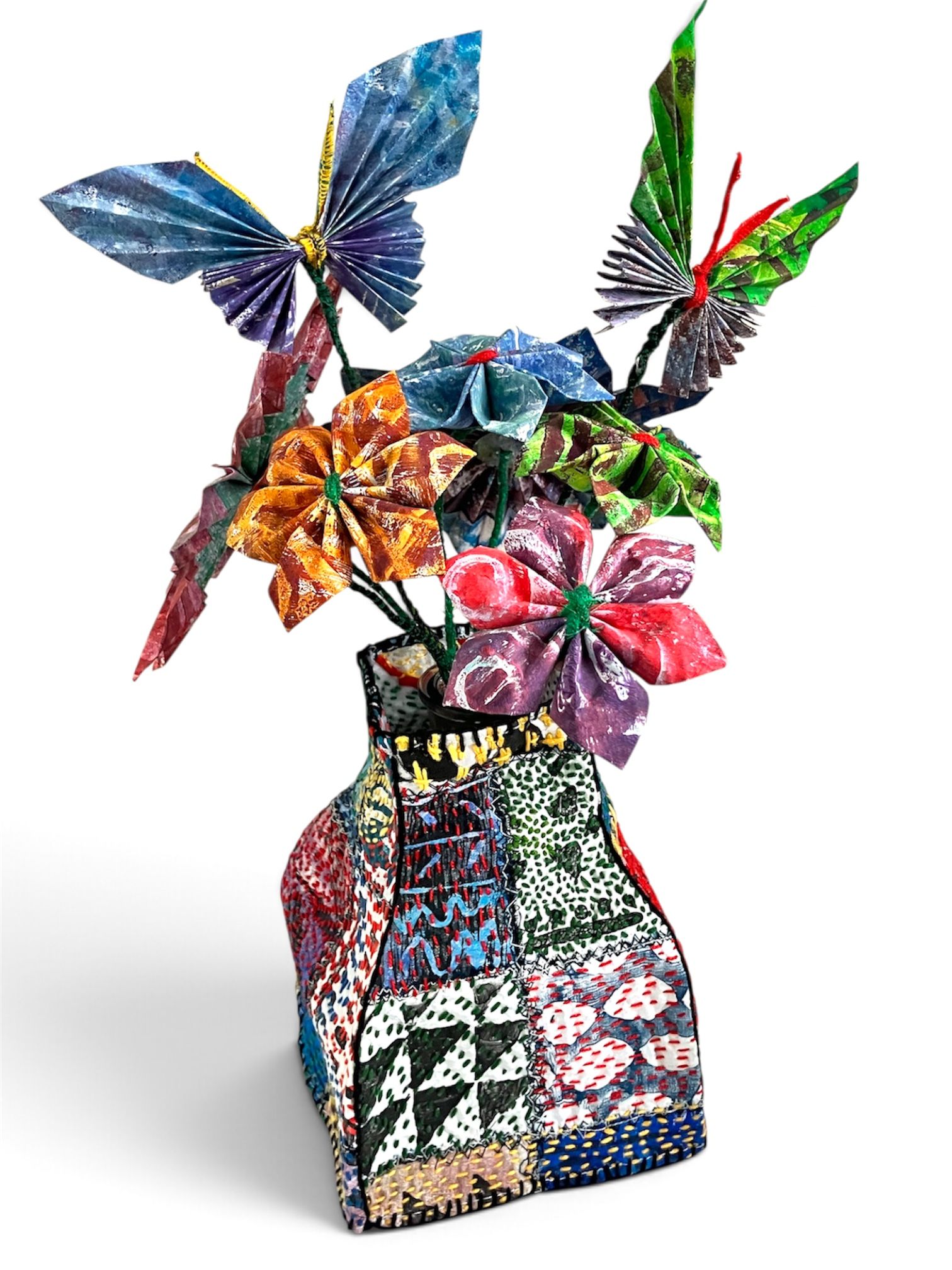 Hand-printed paper Origami flowers & vase making workshop