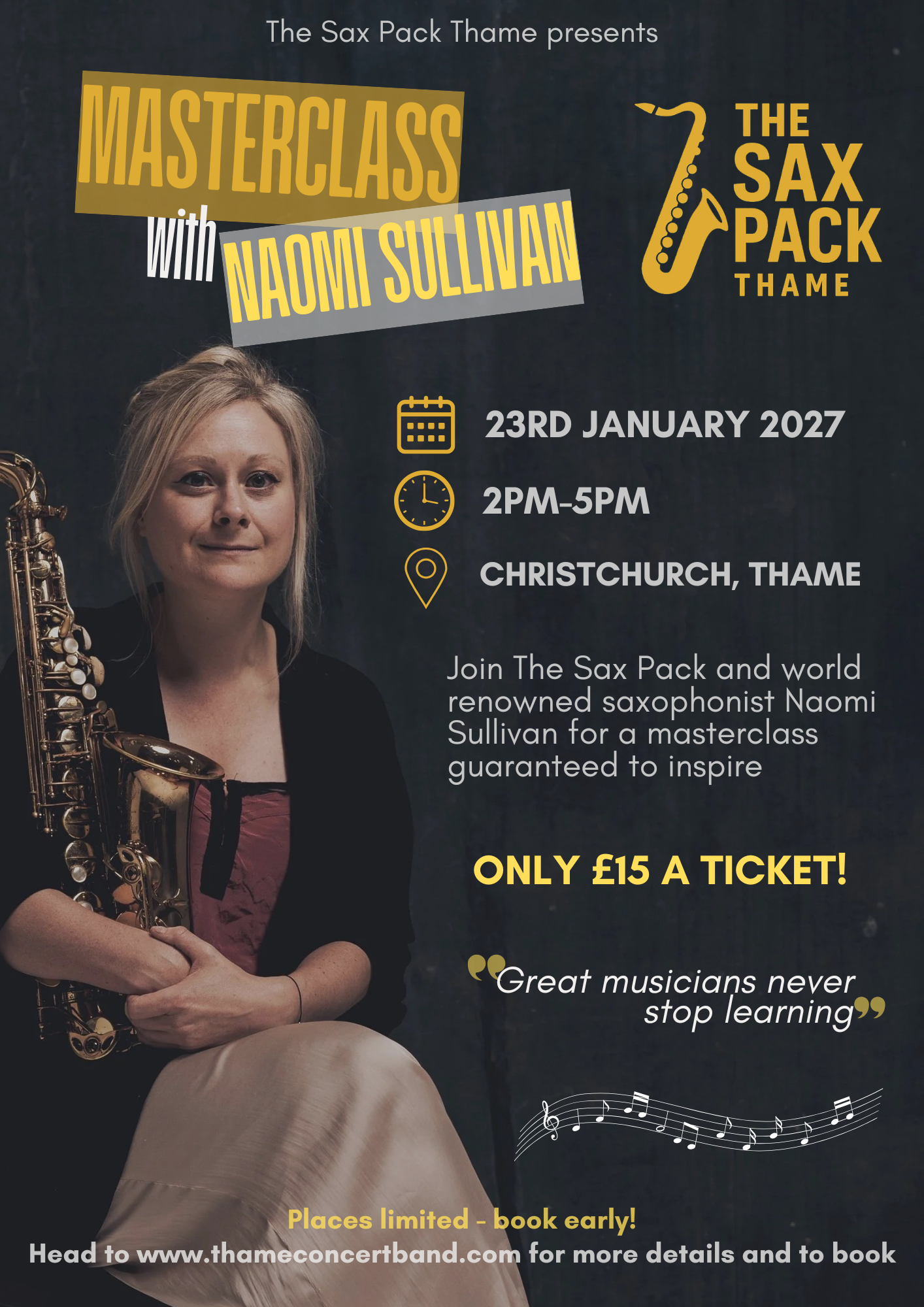 Masterclass with Naomi Sullivan - soprano saxophone ticket