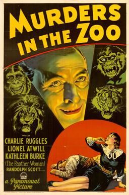 The Gothique Film Society presents Murders in the Zoo (1933) and Shivers (1975)